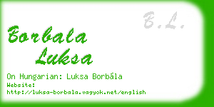 borbala luksa business card