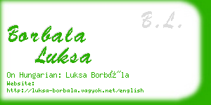 borbala luksa business card
